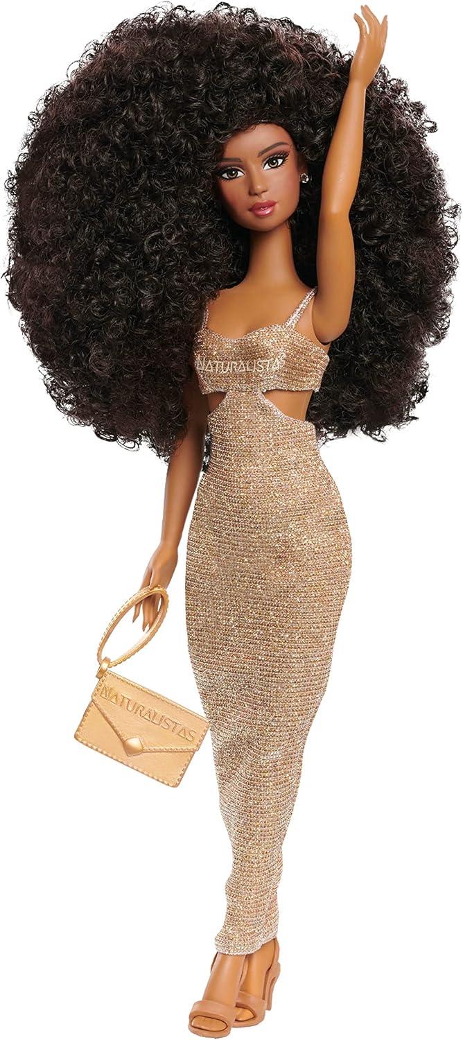 image:imageNaturalistas 11inch Fashion Doll Dayna and Accessories Dark Brown Hair Brown Eyes Pretend Play