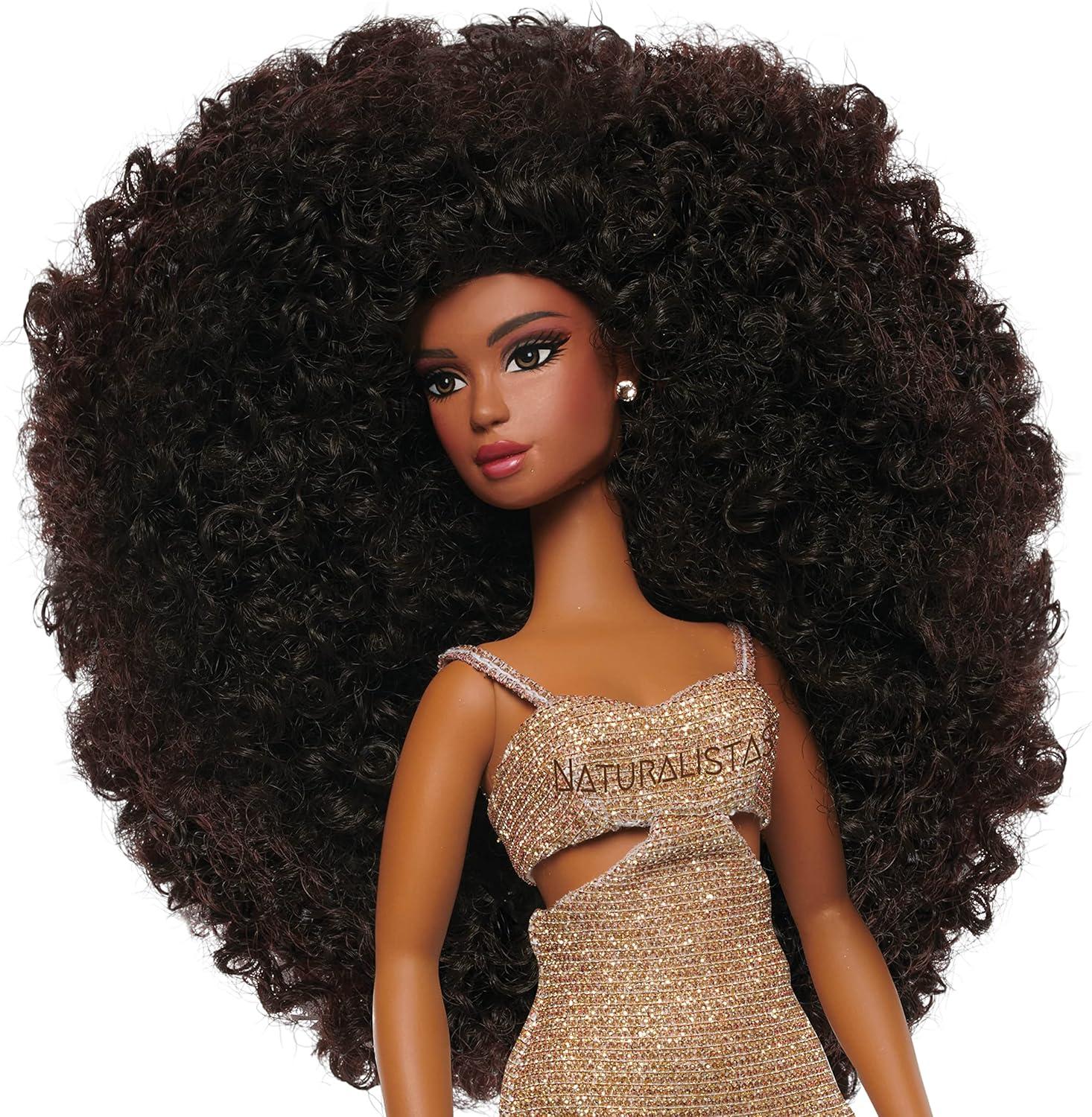 image:imageNaturalistas 11inch Fashion Doll Dayna and Accessories Dark Brown Hair Brown Eyes Pretend Play