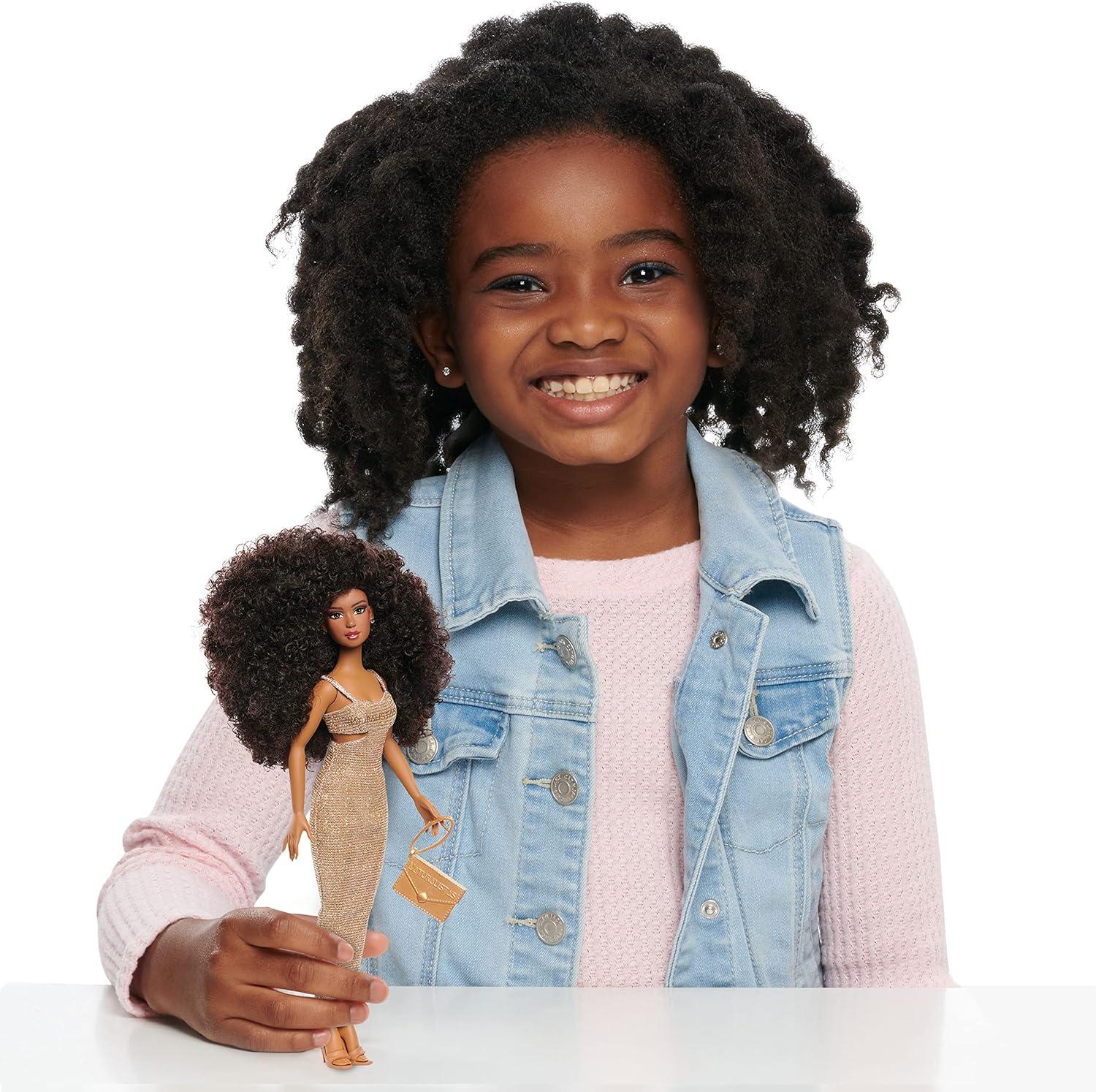 image:imageNaturalistas 11inch Fashion Doll Dayna and Accessories Dark Brown Hair Brown Eyes Pretend Play