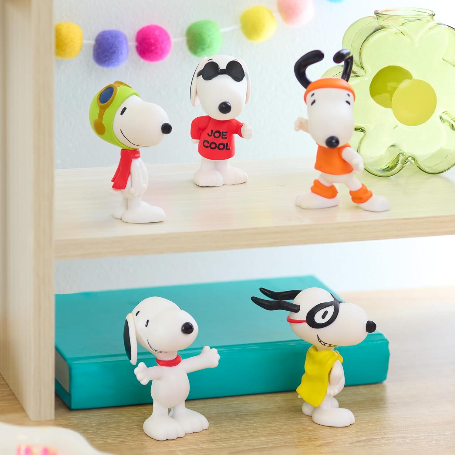 image:imagePeanuts Snoopy Collectible Figure Set 5Pack of Snoopy Figurines Featuring Joe Cool Flying Ace Flashbeagle amp More Official Toys for Kids amp Collectors