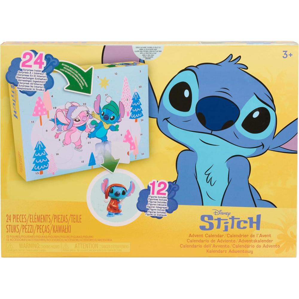 image:imageDisney Stitch Advent Calendar 24Pieces Collectible Figurines Kids Toys for Ages 3 Up by Just Play