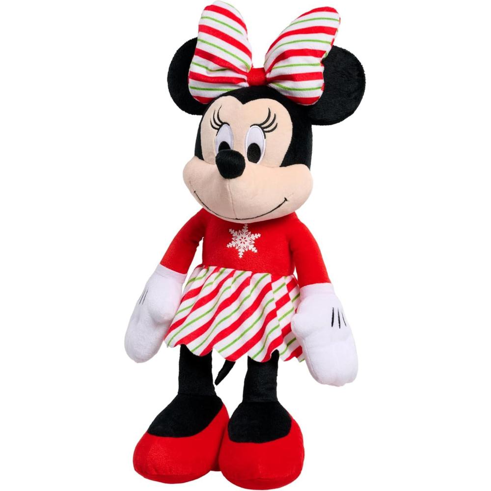 image:imageJust Play Disney Holiday Classics Large Minnie Mouse Yuletide Stripes Plush 19inch Stuffed Animal Soft and Cuddly Officially Licensed Kids Toys for Ages 2 Up