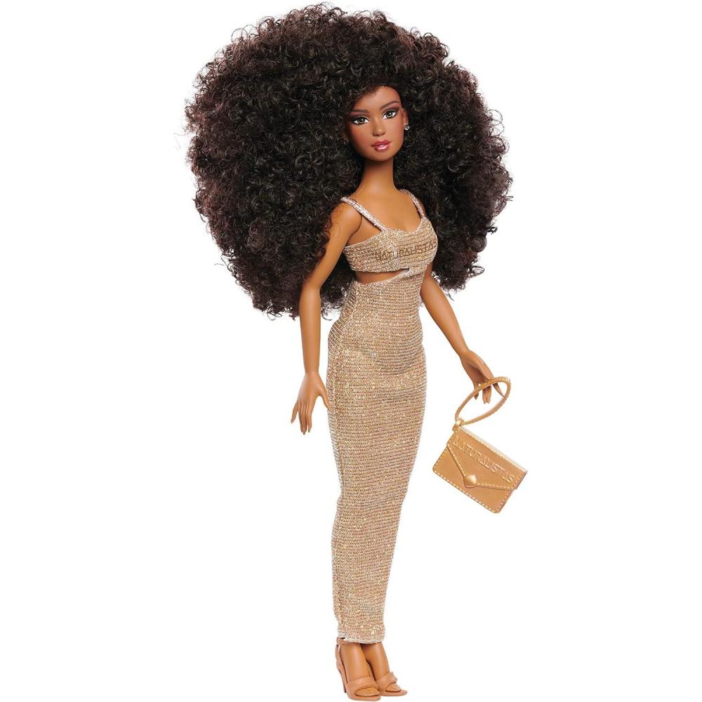 image:imageNaturalistas 11inch Fashion Doll Dayna and Accessories Dark Brown Hair Brown Eyes Pretend Play