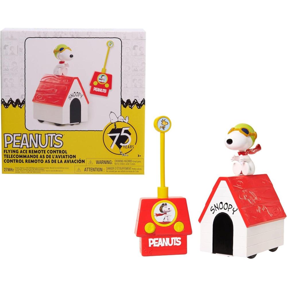 image:imagePeanuts Flying Ace Remote Control Toy  Snoopy Doghouse RC Vehicle Interactive Spins amp Drives for Kids Boys amp Girls Ages 3 and Up