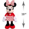 Just Play Disney Holiday Classics Large Minnie Mouse Yuletide Stripes Plush, 19-inch Stuffed Animal, Soft and Cuddly, Officially Licensed, Kids Toys for Ages 2 Up