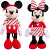 Just Play Disney Holiday Classics Large Minnie Mouse Yuletide Stripes Plush, 19-inch Stuffed Animal, Soft and Cuddly, Officially Licensed, Kids Toys for Ages 2 Up