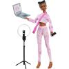 Naturalistas 11.5-inch Grace Fashion Doll and Accessories with 4B Textured Hair, Medium Brown Skin Tone, Deluxe Influencer Set