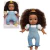 Littlelistas Lily 14-inch CROWNED Natural Hair Baby Doll & Accessories, Coily 4A Textured Hair, Medium Brown Complexion, for Ages 3 Up, An Extension of NATURALISTAS dolls(Littlelistas Lena)