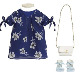 Journey Girls Dolls, 18-inch Doll Fashion Set Blue & White Floral Dress, Doll Not Included