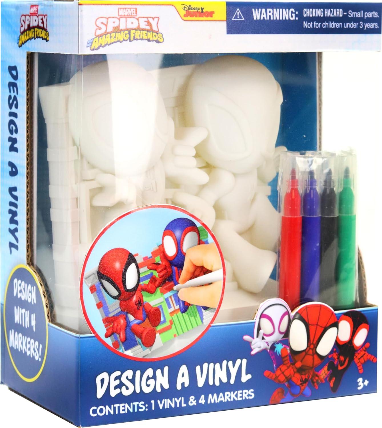 image:imageDisney Stitch Design A Vinyl Pineapple Edition Disney DIY Vinyl Craft Set for Kids with Washable Markers Creative Coloring Activity for Ages 4Spidey