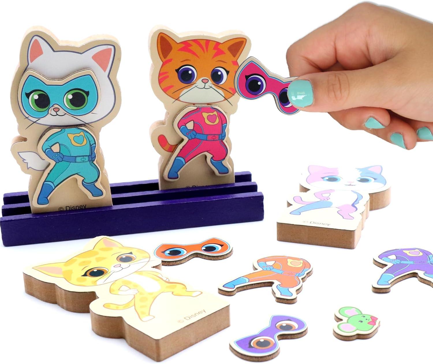 image:imageDisney Super Kitties Wooden Magnetic Dress Up Set