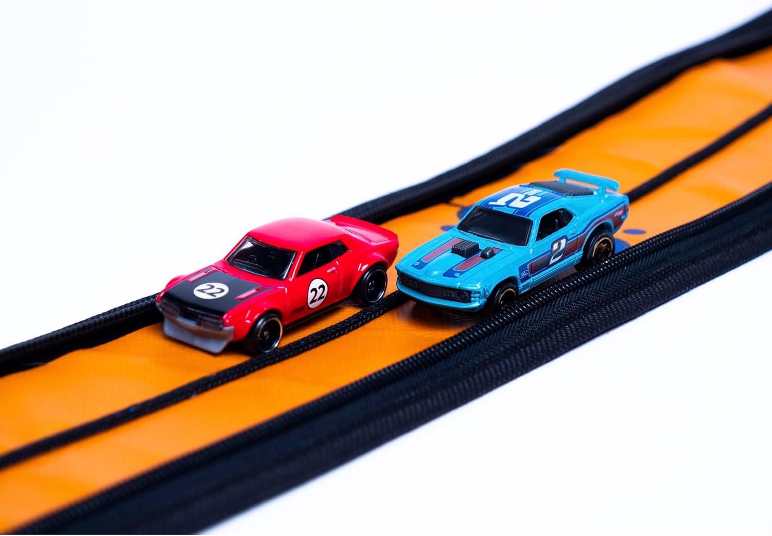 image:imageHot Wheels Tara Toy ZipBin Wheelie Track Pack Unzips Into A Racetrack Mat Holds 100 Toy Cars Storage amp Play Circle Tire Design Kids Ages 3