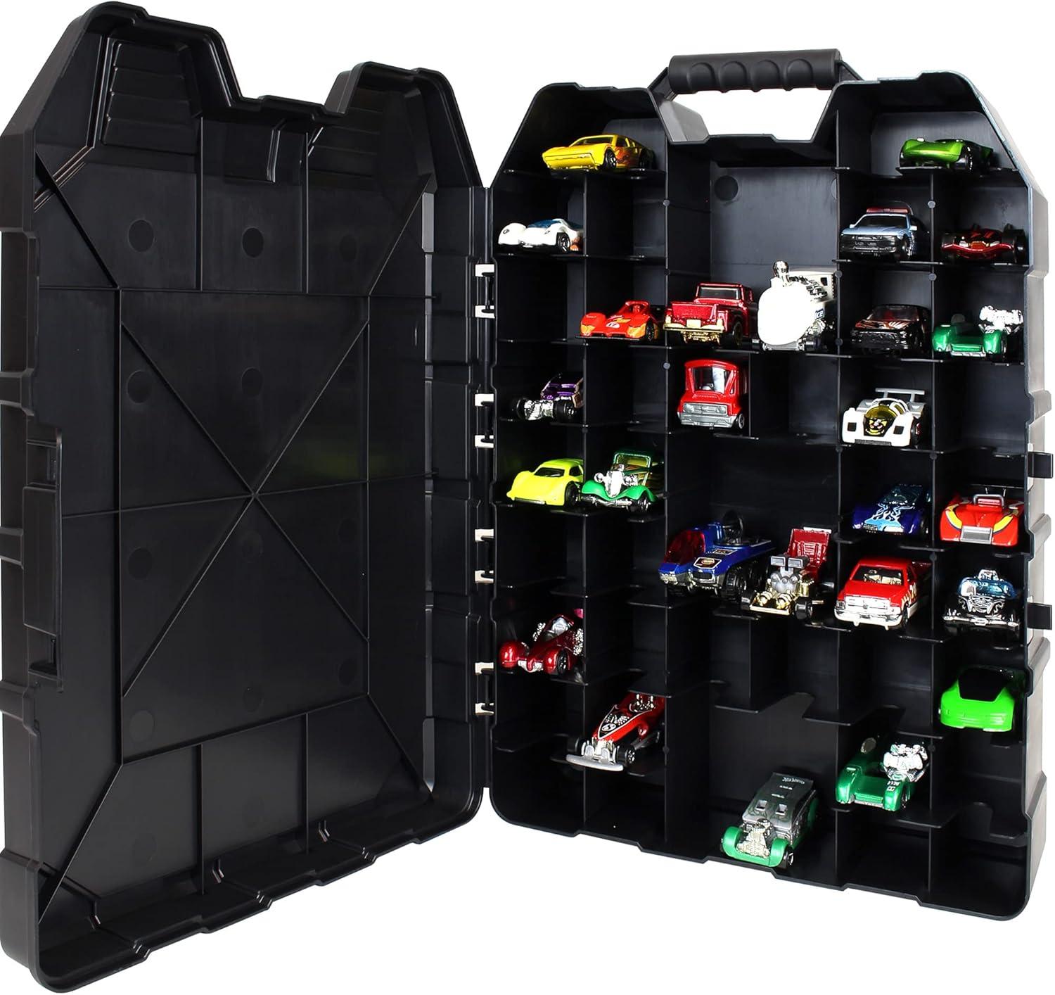 image:imageTara Toys Hot Wheels 48Car Storage Case Durable Plastic Carrying Case with Handle for DieCast Toy Cars Fits 164 Scale Vehicles Organizer for Kids Travel amp Display48 Car Carry Case