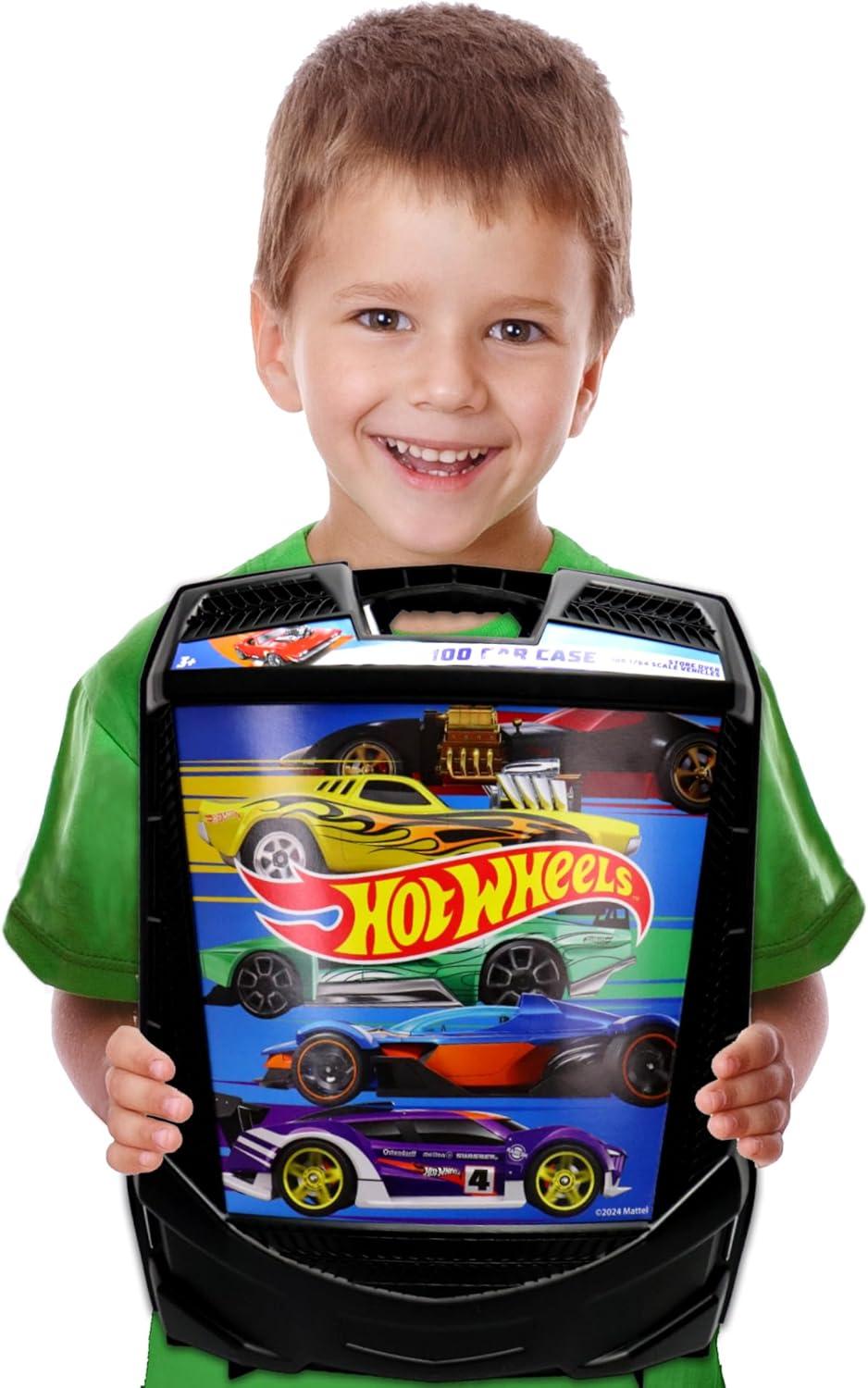 image:imageTara Toys Hot Wheels 48Car Storage Case Durable Plastic Carrying Case with Handle for DieCast Toy Cars Fits 164 Scale Vehicles Organizer for Kids Travel amp Display100 Car Carry Roller