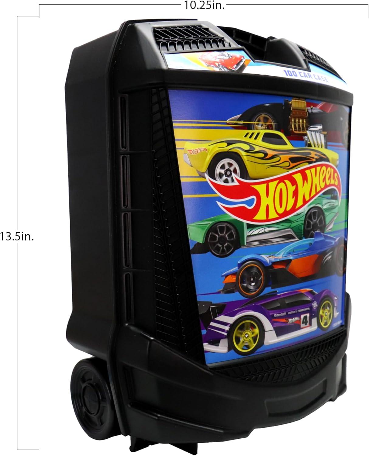 image:imageTara Toys Hot Wheels 48Car Storage Case Durable Plastic Carrying Case with Handle for DieCast Toy Cars Fits 164 Scale Vehicles Organizer for Kids Travel amp Display100 Car Carry Roller