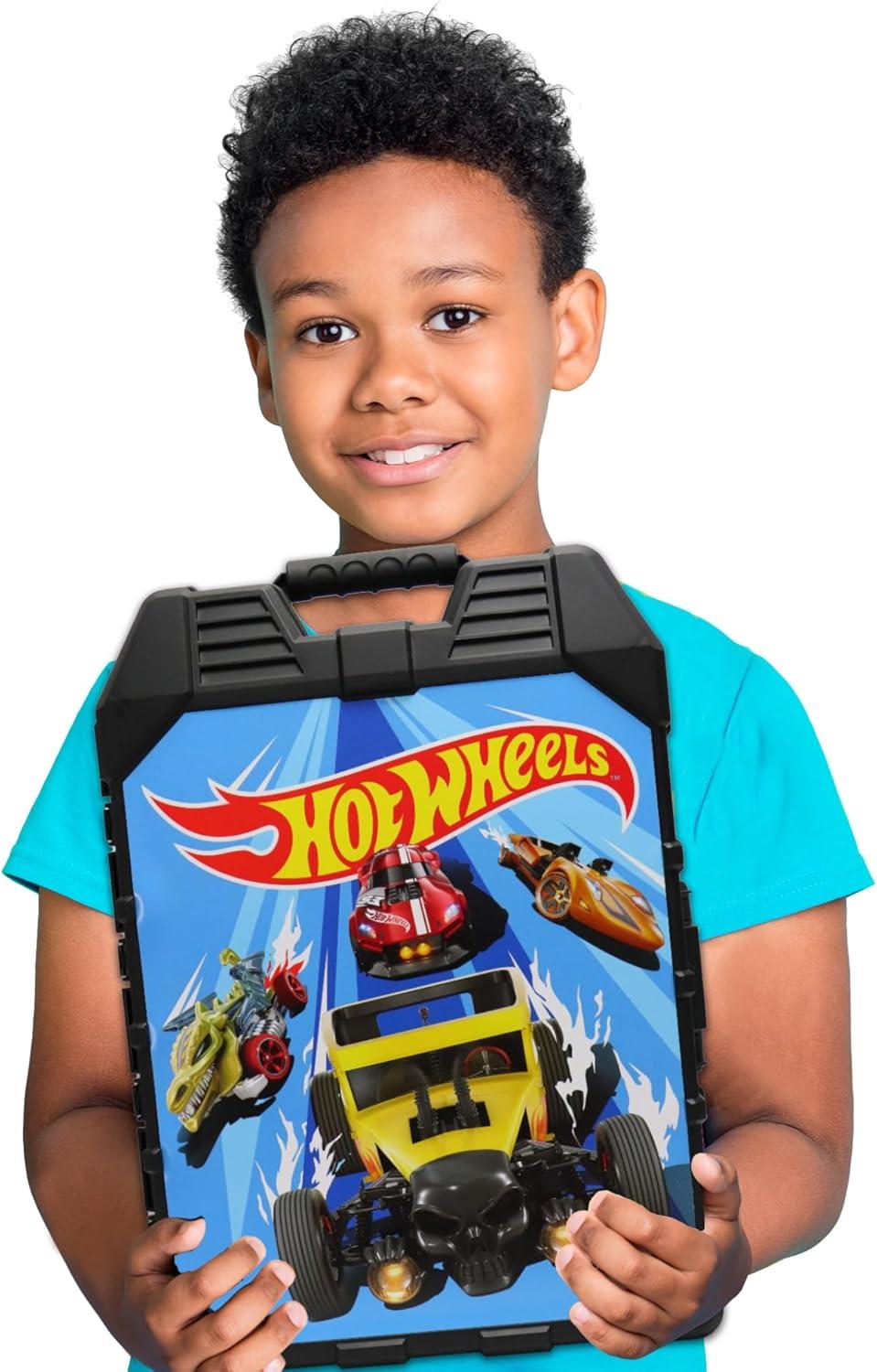 image:imageTara Toys Hot Wheels 48Car Storage Case Durable Plastic Carrying Case with Handle for DieCast Toy Cars Fits 164 Scale Vehicles Organizer for Kids Travel amp Display48 Car Carry Case