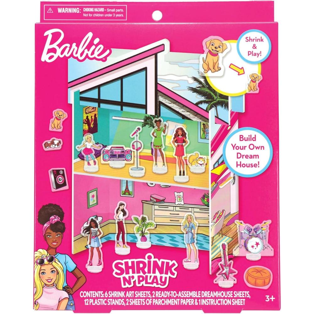 image:imageTara Toys Hot Wheels Shrinky Dinks Craft Kit Create Custom Car Designs with PreCut Shrink Art Sheets Colored Pencils amp Keychains Creative Activity for Kids Ages 5Barbie
