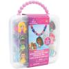Disney Princess Necklace Activity Case – Jewelry Making Kit with Beads, Charms & Strings – Create Custom Princess Necklaces – Craft Gift for Girls Ages 3+ – Portable Storage Case Included