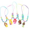 Disney Princess Necklace Activity Case – Jewelry Making Kit with Beads, Charms & Strings – Create Custom Princess Necklaces – Craft Gift for Girls Ages 3+ – Portable Storage Case Included