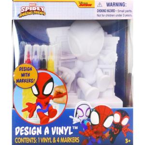 Disney Stitch Design A Vinyl – Pineapple Edition – Disney DIY Vinyl Craft Set for Kids with Washable Markers – Creative Coloring Activity for Ages 4+(Spidey)