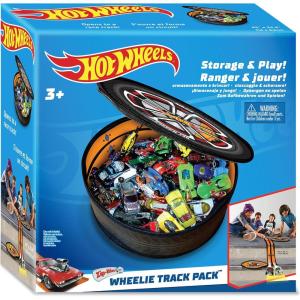 Hot Wheels Tara Toy: ZipBin Wheelie Track Pack – Unzips Into A Racetrack Mat, Holds 100 Toy Cars, Storage & Play, Circle Tire Design, Kids Ages 3+