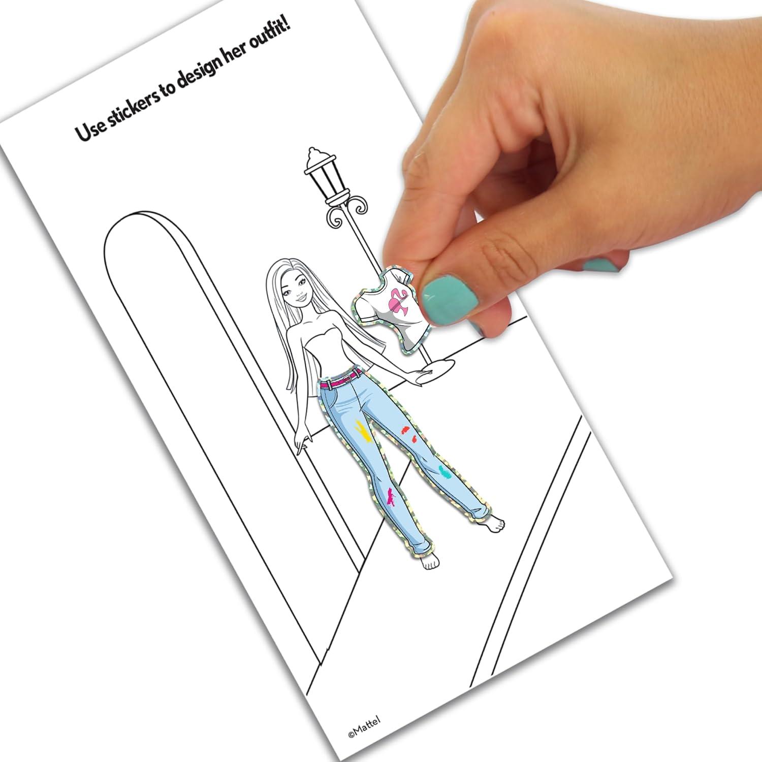 image:imageBarbie Rubbing Plates Set Art Activity Kit for Girls with Texture Plates Crayons amp Paper Create Mix and Match Fashion Outfits with Classic Barbie Designs Ages 3