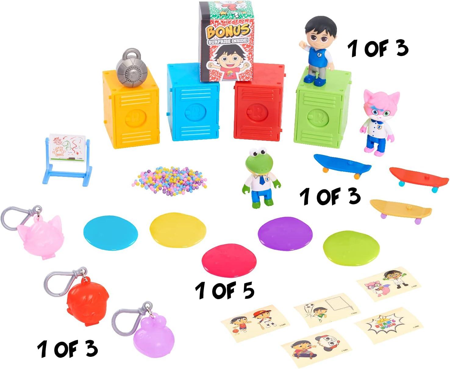 image:imageJust Play Ryans World Stacking Surprise Lockers 5 Prefilled Lockers Includes Figure Slime Keychain Styles May Vary Kids Toys for Ages 3 Up