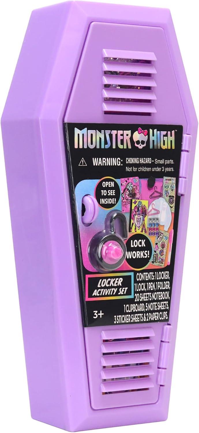 image:imageTara Toy Monster High Design Activity Locker Doodle amp Decorate Lavender CoffinShaped Storage Case wLock Mini Stationary Supplies amp Notebook Kids 3