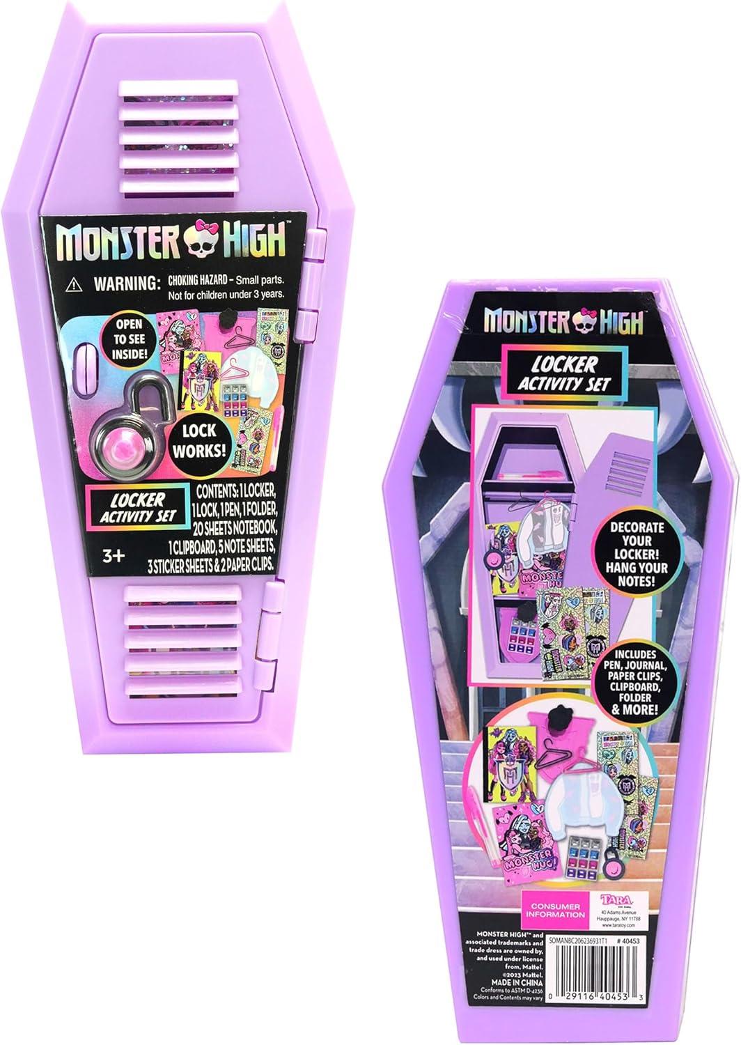 image:imageTara Toy Monster High Design Activity Locker Doodle amp Decorate Lavender CoffinShaped Storage Case wLock Mini Stationary Supplies amp Notebook Kids 3