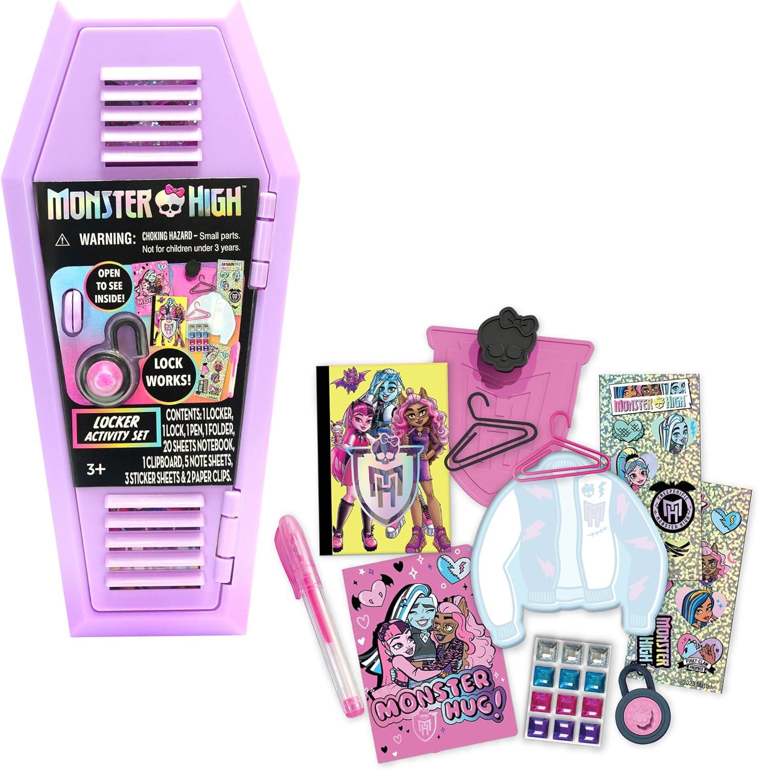 image:imageTara Toy Monster High Design Activity Locker Doodle amp Decorate Lavender CoffinShaped Storage Case wLock Mini Stationary Supplies amp Notebook Kids 3