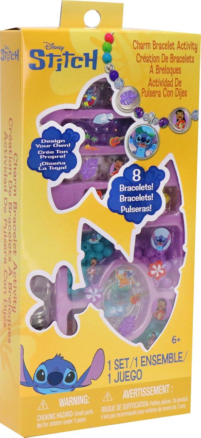 image:imageTara Toys Disney Stitch Charm Bracelet Activity Set 408Piece Jewelry Kit for Girls with Beads Charms amp Cords DIY Friendship Bracelet Craft for Kids Ages 3 Official Disney Licensed