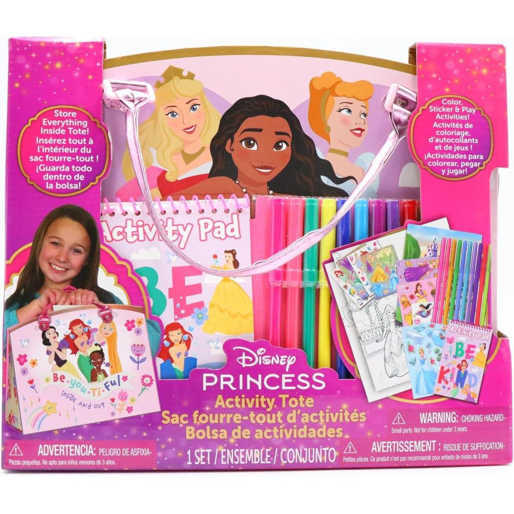 image:imageDisney Frozen Activity Tote  Ultimate Princess Adventure Bag with Coloring Books Stickers Crayons amp Games  TravelFriendly Art Set for Girls Ages 3  Great Gift for Creative PlayPrincess