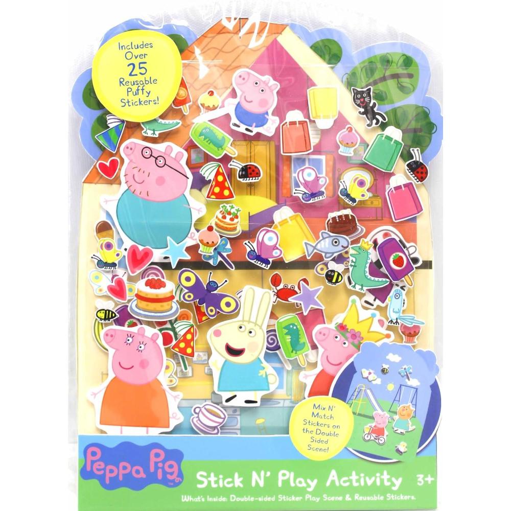 image:imageTara Toy Minnie Mouse Stick N Play 25ct Resuable Stickers Double Sided ScenePeppa
