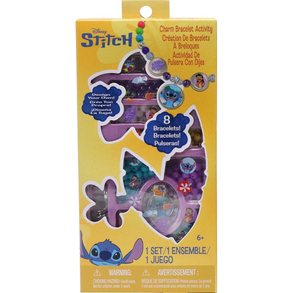 image:imageTara Toys Disney Stitch Charm Bracelet Activity Set 408Piece Jewelry Kit for Girls with Beads Charms amp Cords DIY Friendship Bracelet Craft for Kids Ages 3 Official Disney Licensed