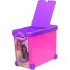 Barbie Store It All! Rolling Storage Bin – Extra-Large Organizer Case with Wheels & Handle for Barbie Dolls, Clothes, Accessories & Playsets – Pink Portable Travel Toy Box(Rolling Case)