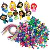 Disney Princess Deluxe Necklace Activity Case – Jewelry Making Kit with Beads, Charms & Strings – Create Custom Princess Necklaces – Craft Gift for Girls Ages 3+ – Portable Storage Case Included