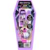 Tara Toy Monster High: Design Activity Locker – Doodle & Decorate, Lavender Coffin-Shaped Storage Case w/Lock, Mini Stationary Supplies & Notebook, Kids 3+