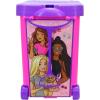 Barbie Store It All! Rolling Storage Bin – Extra-Large Organizer Case with Wheels & Handle for Barbie Dolls, Clothes, Accessories & Playsets – Pink Portable Travel Toy Box(Rolling Case)