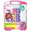 Disney Stitch Stow & Go Activity Kit – 17-Piece Travel Art Set with Coloring Sheets, Crayons, Stickers & Carrying Case – Preschool Creative Kit for Ages 3+(Gabby’s Dollhouse)