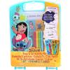 Disney Stitch Stow & Go Activity Kit – 17-Piece Travel Art Set with Coloring Sheets, Crayons, Stickers & Carrying Case – Preschool Creative Kit for Ages 3+(Stitch)