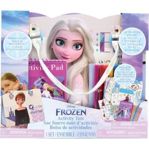 Disney Frozen Activity Tote – Ultimate Princess Adventure Bag with Coloring Books, Stickers, Crayons & Games – Travel-Friendly Art Set for Girls Ages 3+ – Great Gift for Creative Play(Frozen)