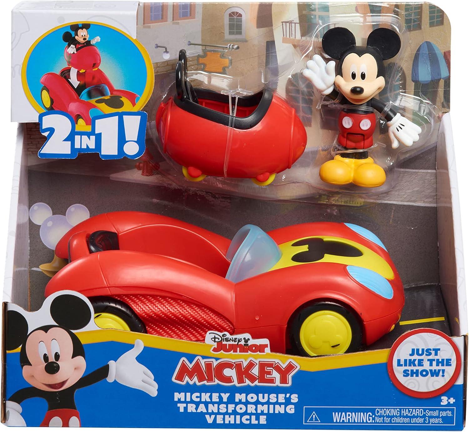image:imageDisney Junior Mickey Mouse Funhouse Transforming Vehicle Mickey Mouse Red Toy Car Preschool Kids Toys for Ages 3 Up by Just Play