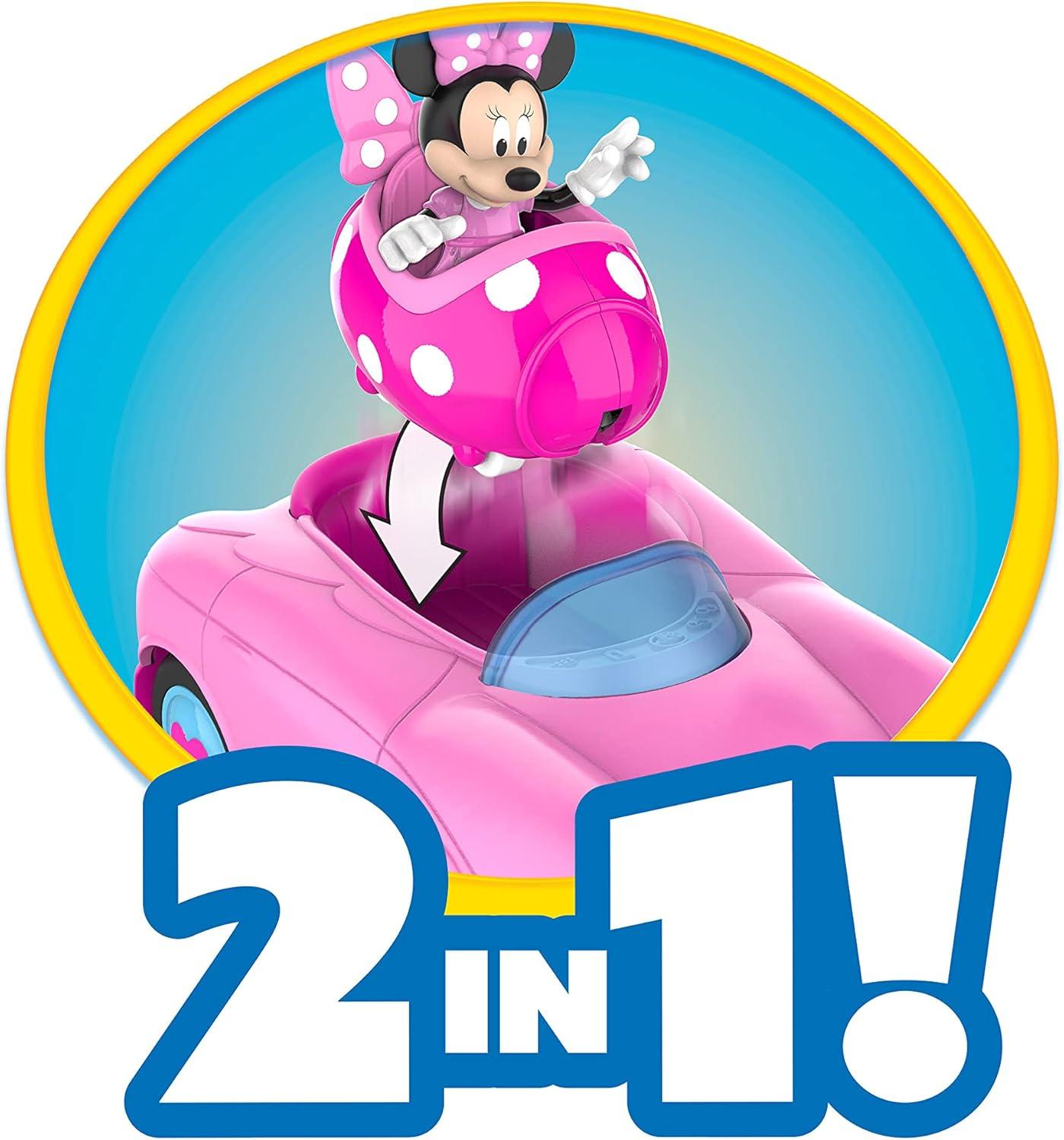 image:imageDisney Junior Mickey Mouse Funhouse Transforming Vehicle Minnie Mouse Pink Toy Car Preschool Kids Toys for Ages 3 Up by Just Play