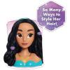 Disney Princess Jasmine Styling Head with Accessories, 14-pieces, Black Hair and Brown Eyes, Kids Toys for Ages 3 Up by Just Play