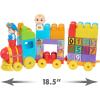 CoComelon Stacking Train, 40 Piece Large Building Block Set, 2 Figures, Colors, Numbers, Officially Licensed Kids Toys for Ages 18 Month by Just Play