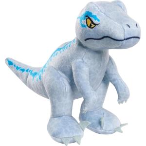 JURASSIC WORLD Blue 7-inch Small Plush Dinosaur, Velociraptor, Stuffed Animal, Kids Toys for Ages 3 Up by Just Play