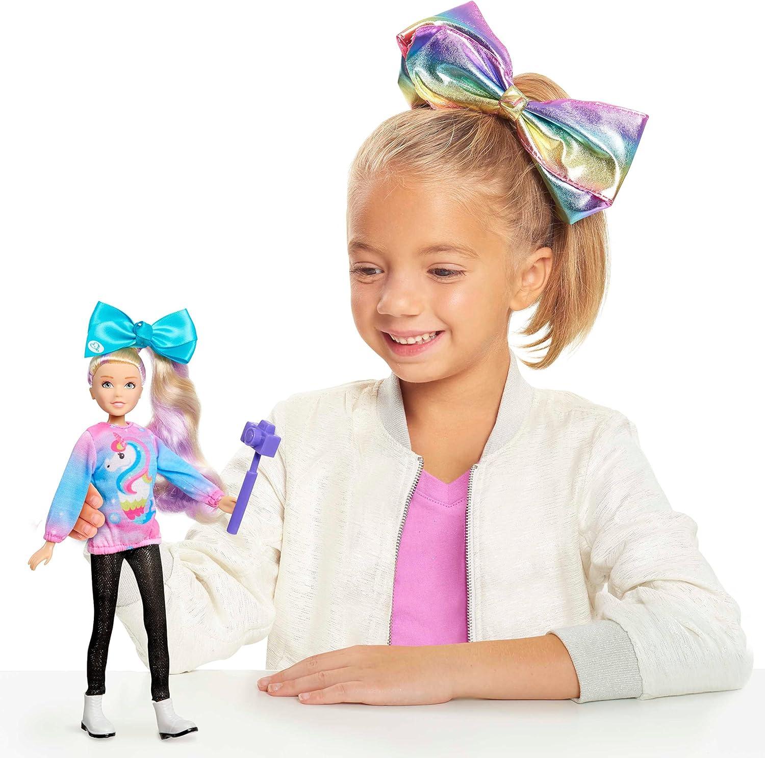 image:imageJoJo Siwa 10Inch Fashion Vlogger Articulated Doll in Unicorn Outfit Includes Camera and Bow Bow Accessories Kids Toys for Ages 3 Up by Just Play