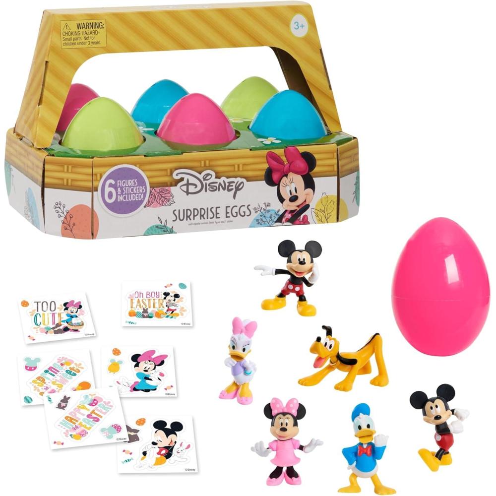 image:imageDisney Mickey Mouse Surprise Eggs Figures in Easter Egg Capsule Easter Basket Stuffers and Egg HuntsFigures