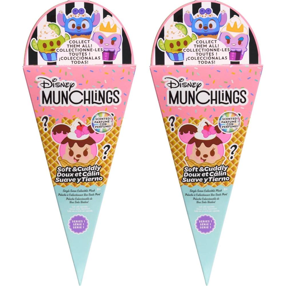 image:imageDisney Munchlings SingleServe Scented Collectible Plush 2Pack 45inch Stuffed Animal Kids Toys for Ages 0 by Just Play