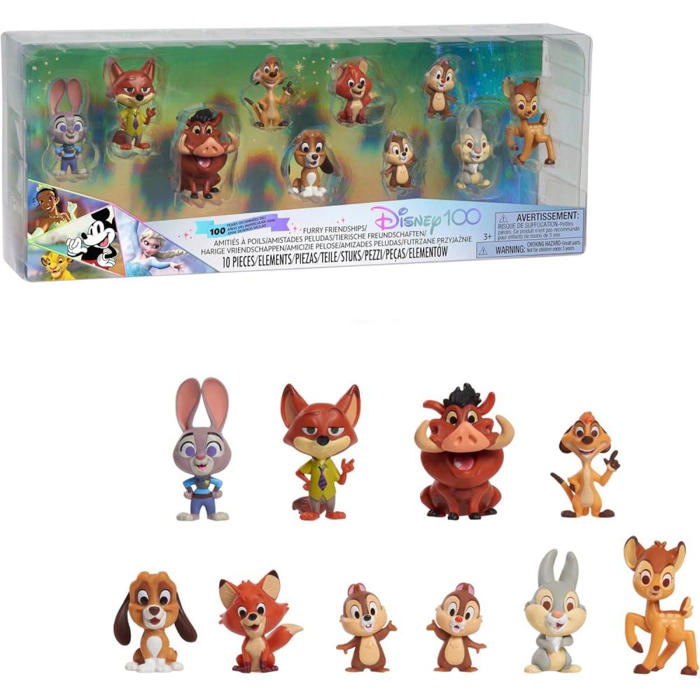image:imageDisney100 Years of Relentless Pursuit Limited Edition 8piece Figure Set Kids Toys for Ages 3 Up by Just PlayFurry Friendships